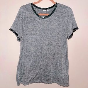 Gap Velvet Trim Tee